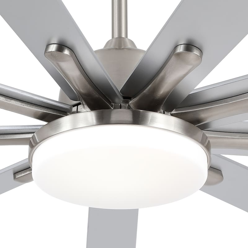 52"/66"/72"/76 Inch Modern Ceiling Fan with Dimmable LED Light ,Remote&APP Control,8 Blades for Large Living Room,Porch