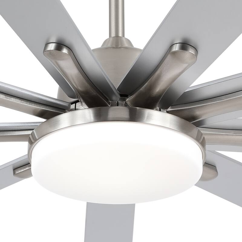 Gabriel 72 in. Indoor Black PlyWood Smart Ceiling Fan with Integrated LED, Works with Alexa/Google