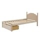 preview thumbnail 15 of 38, Simple Full Over Twin & Twin Triple Bunk Bed With Drawers and Guardrails