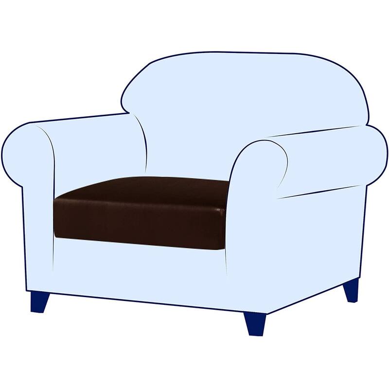 Subrtex 1-Piece PU Leather Chair Loveseat Sofa XL-Sofa Cushion Covers