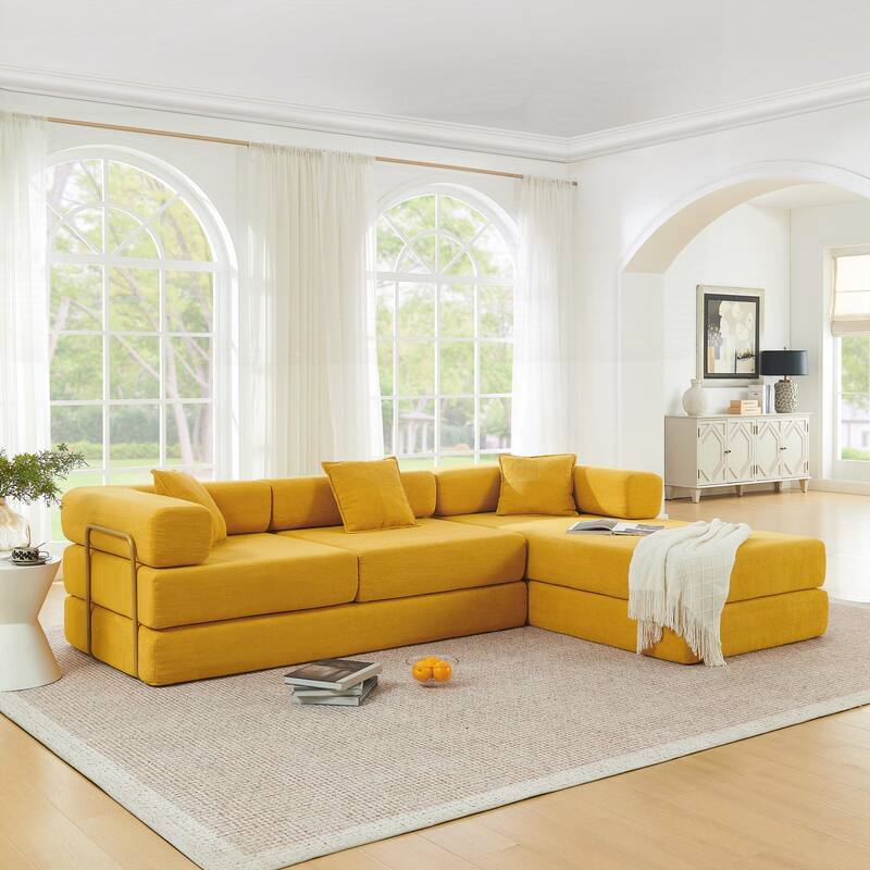 Modular Sectional Sofa with L-Shape Chaise, Boneless Cloud Couch with Deep Seat