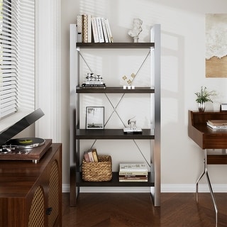 アントステラ　BOOKCASE　723 4-Tier Open Bookshelf Stainless Steel Storage Rack - On Sale - Bed