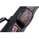 preview thumbnail 5 of 3, Vector Pool Cue Case - 3x6 Brown Trim - Black Black