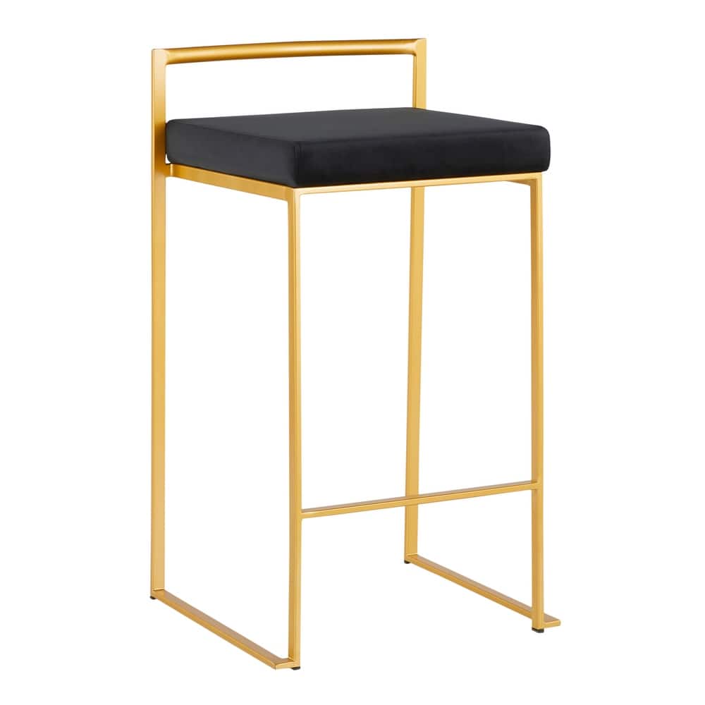 Silver Orchid Forrest Gold Stackable Fully Welded Counter Stool (Set of 3)