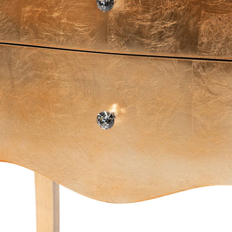 Baxton Studio Patrice Classic and Traditional Wood 2-Drawer End Table