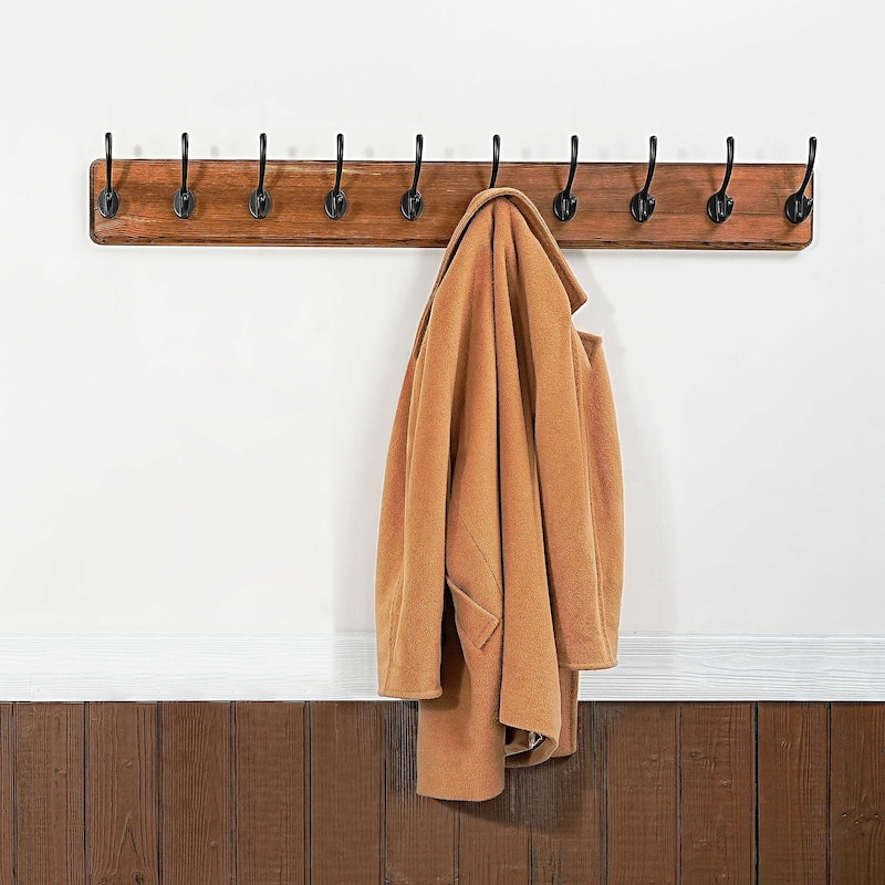Coat Rack Wall Mount with 10 Hooks
