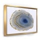 preview thumbnail 2 of 4, Designart 'Golden Water Agate' Fashion Framed Canvas Wall Art 40 in. wide x 30 in. high - Gold