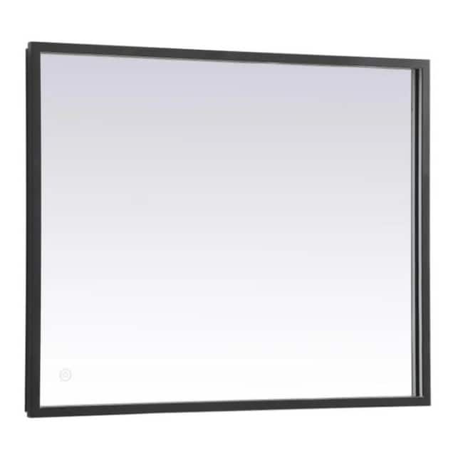 Elegant Lighting MRE62430 Pier 30" W x 24" H Modern Rectangular - Black