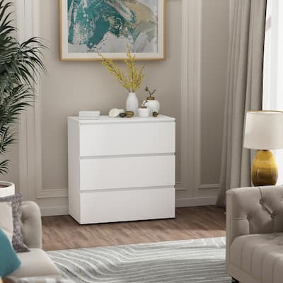 FUFU&GAGA 3-Drawer Dresser Can Be Used As Nightstand