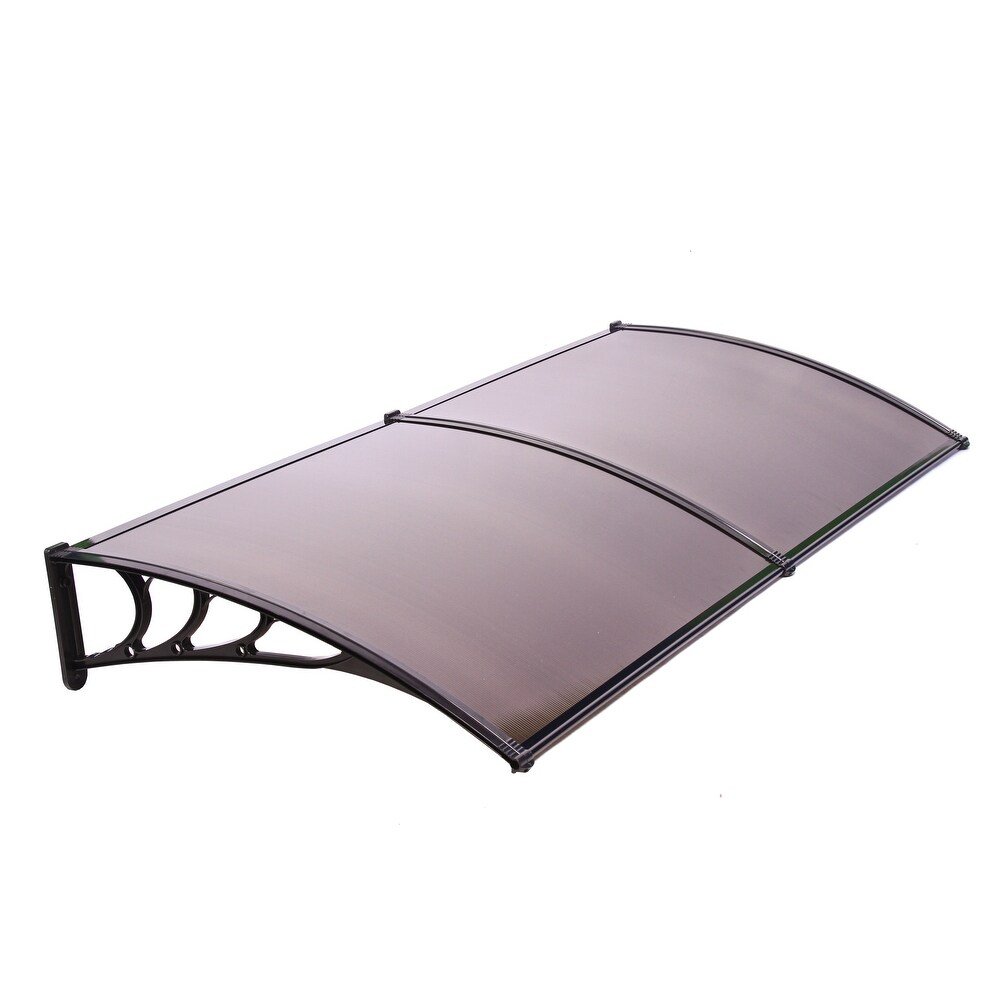Alekoaleko Polycarbonate Outdoor Window Or Door Canopy 40 X 80 Inches Brown Brown Dailymail