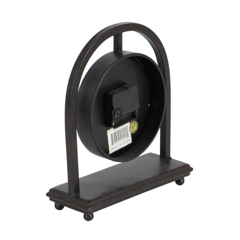Black Metal Pendulum Stand Clock (Set of 4)