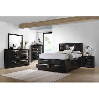 Briana Black Storage Platform Bedroom Set