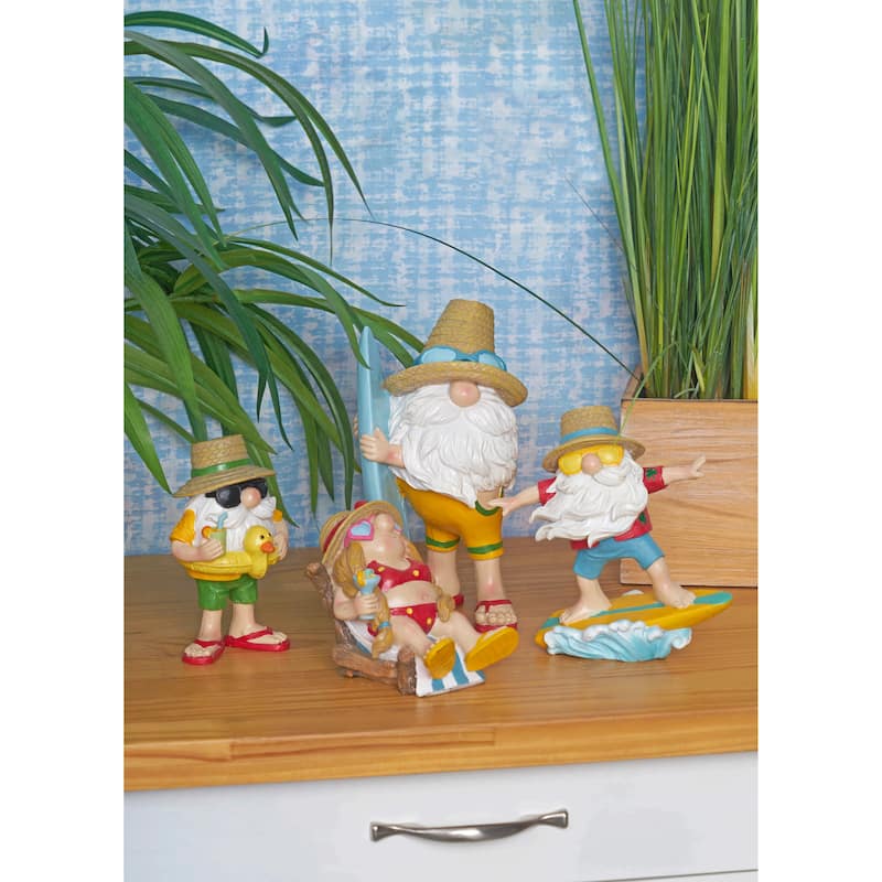 Red Bikini Suntanning Gnome Figurine