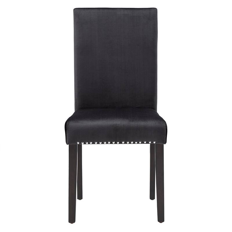 Balmforth Nailhead Velvet Upholstered Dining Chairs (Set of 2) by iNSPIRE Q Classic