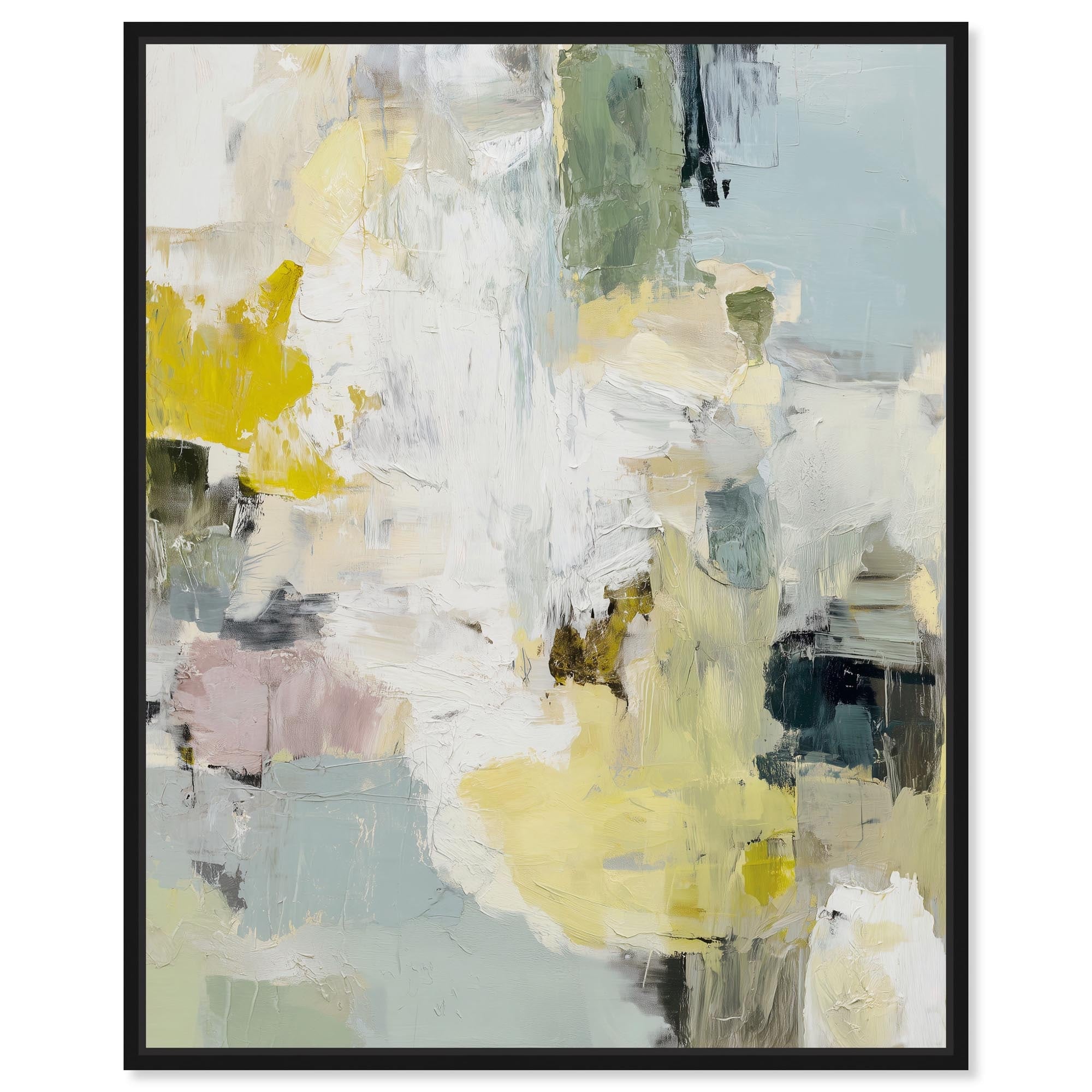 Lemon Mint I Wall Decor Framed Canvas Print by Art Remedy