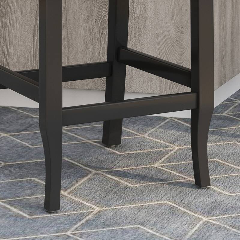 Vienna Contemporary Fabric Tufted Wingback 27 Inch Counter Stools, Set of 2