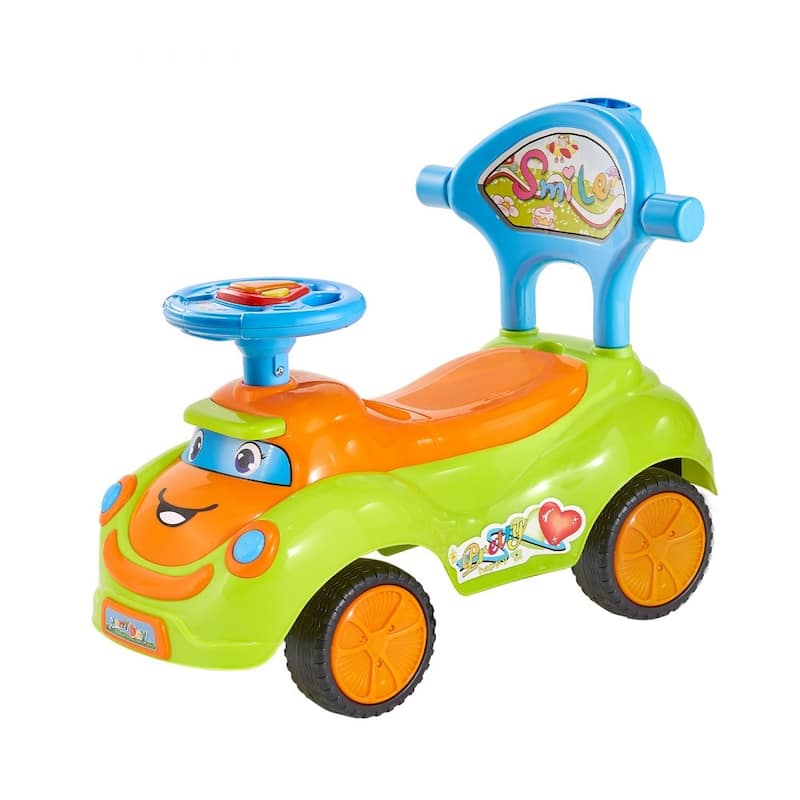 Green PP 3-in-1 Ride-On Toy Car with Lights, Music and Storage - 32.7 x 16.5 x 34.6 in