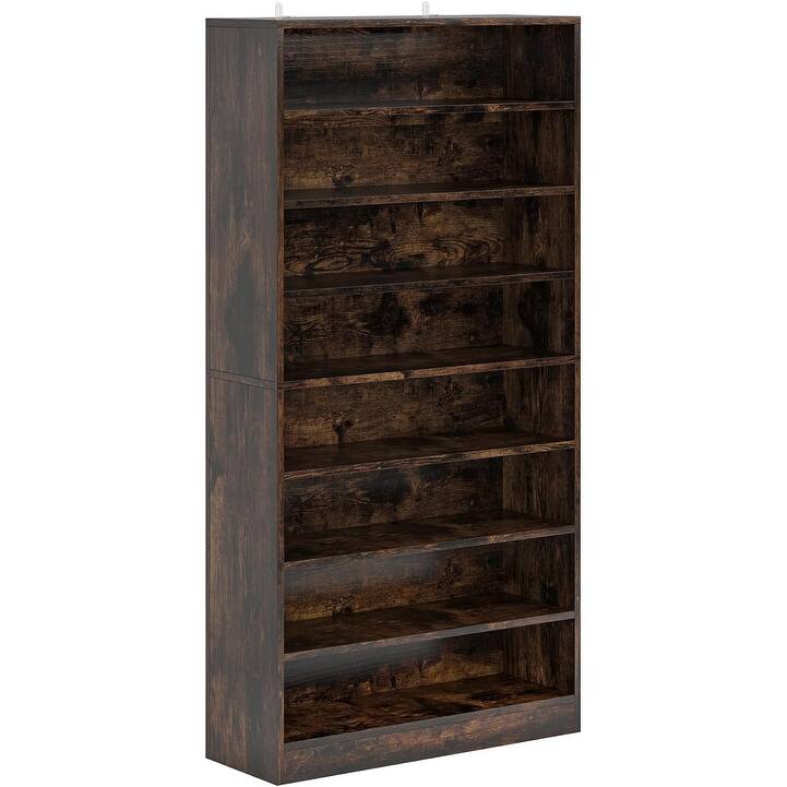 9 Tiers 40-45 Pairs Heavy Duty Wood Freestanding Shoe Storage Cabinet