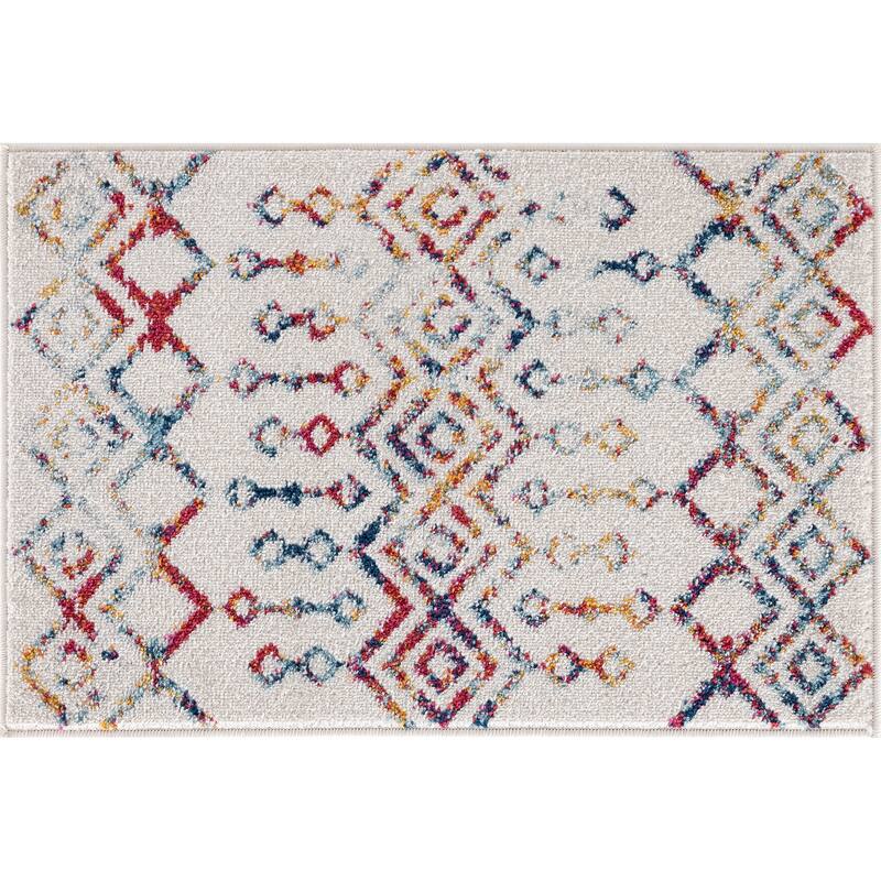 Gematria Moroccan Geometric Indoor Area Rug