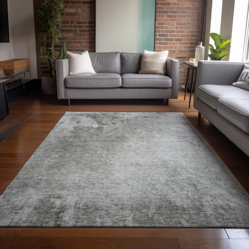 Alx Contemporary Abstract Weather Resistant Blended Style Outdoor Rug