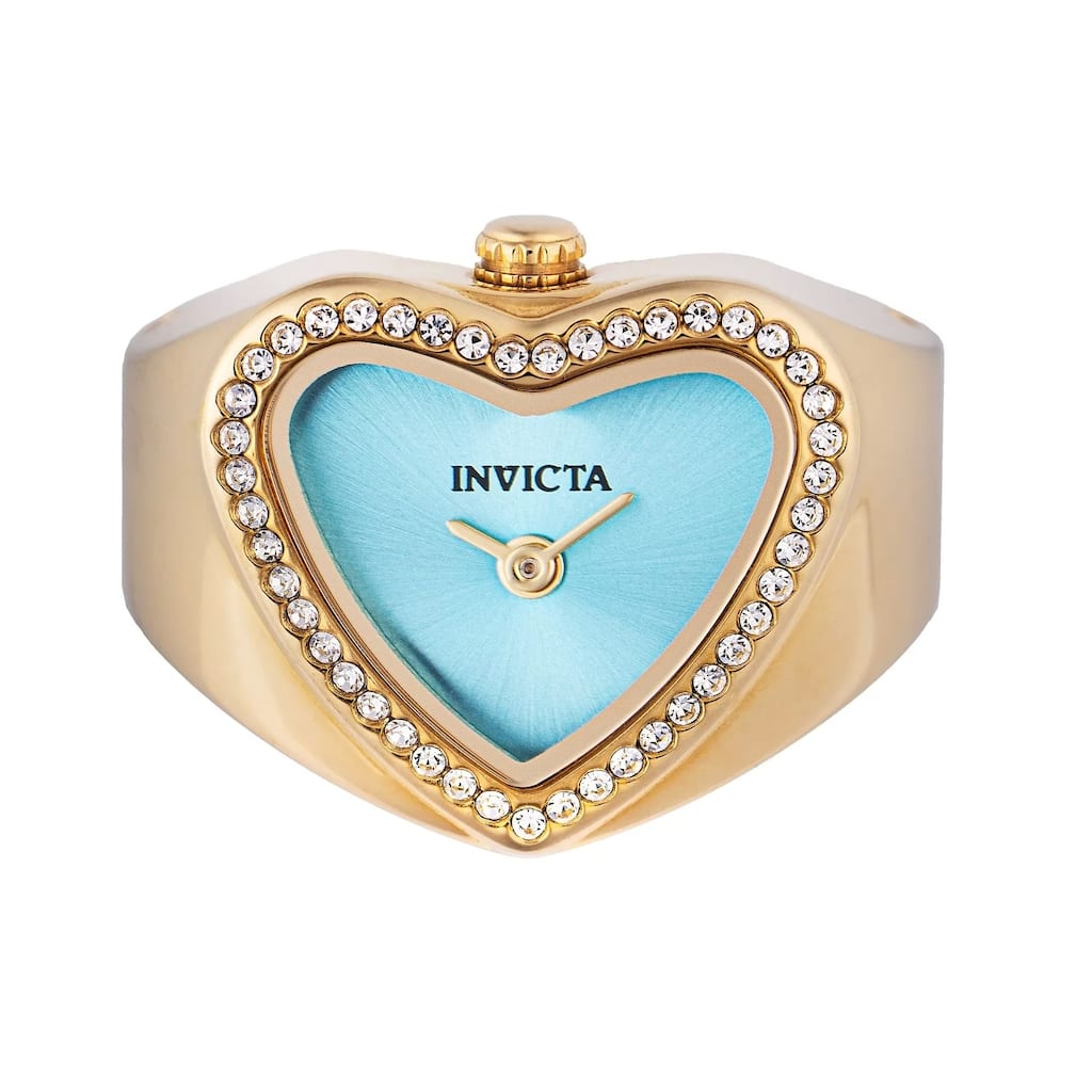 Invicta Women's 49576 Mini Quartz 2 Hand Light Blue Dial Ring Watch