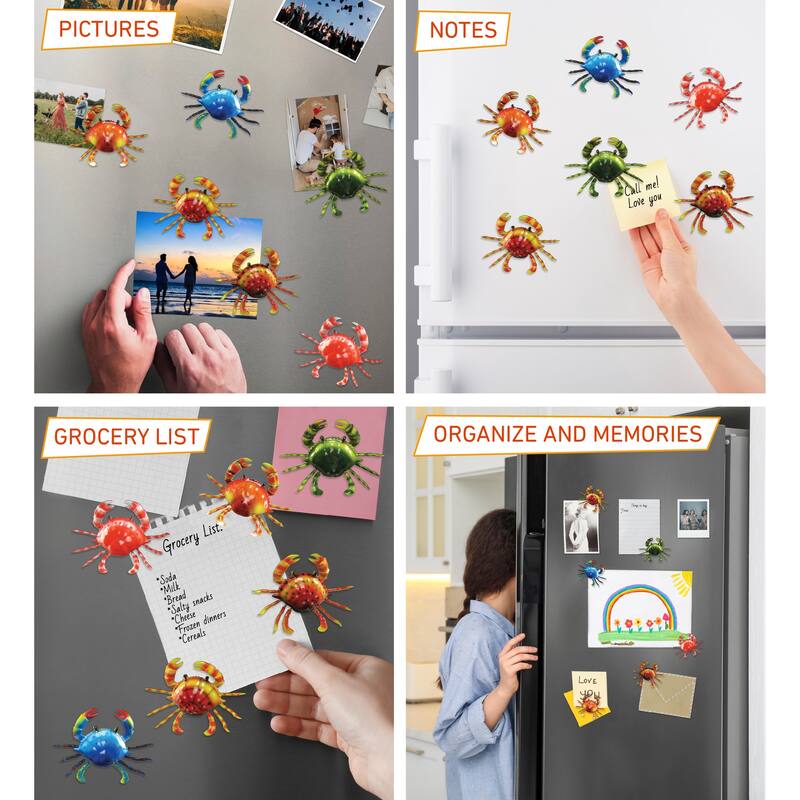 CoTa Global Crab Refrigerator Bobble Magnets Set of 6 - Assorted Color