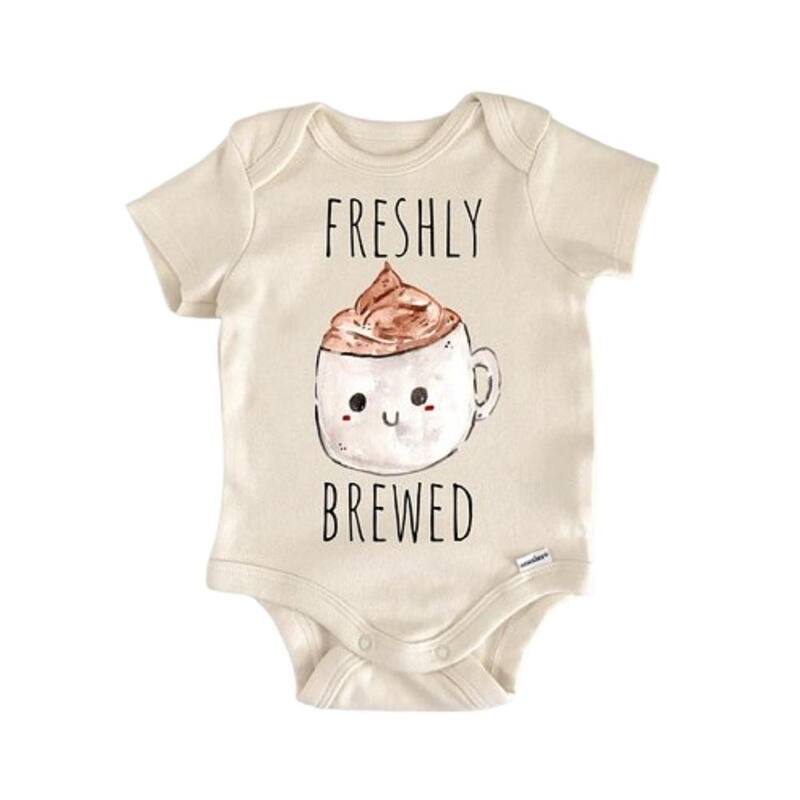 Coffee Tea Matcha Foodie - Baby Boy Girl Clothes Infant Bodysuit Funny Cute Newborn - Natural - Newborn