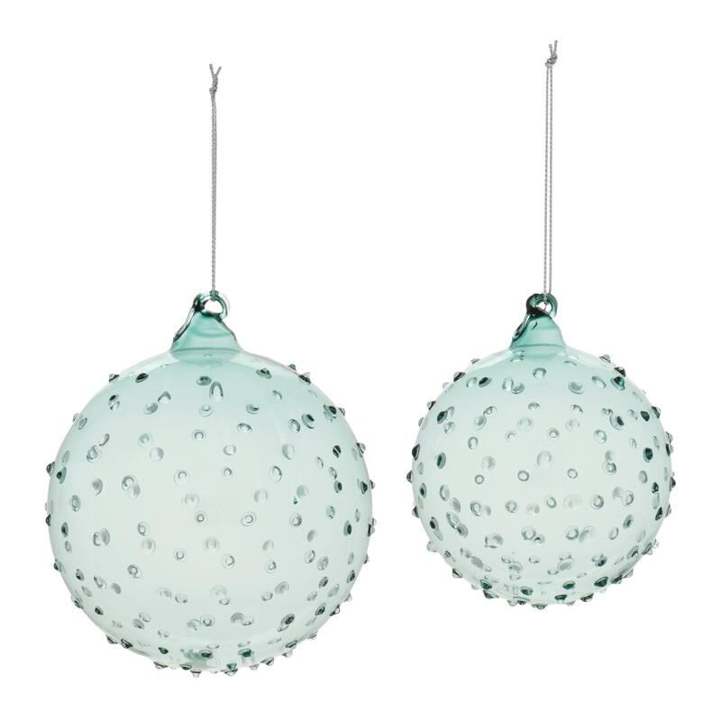 Hobnail Glass Ball Ornament (Set of 12) - N/A