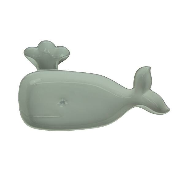 Shop White Ceramic Spouting Whale Decorative Serving Platter 1 X