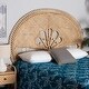 preview thumbnail 1 of 7, Marlette Modern Bohemian Natural Brown Rattan Queen Size Standalone Headboard