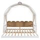 preview thumbnail 24 of 56, Wood Twin Size Bed Frame with Arched Roof, Floor Bed with Light and Curtain, Pull-out Kids Bed for Girls Boys Bedroom