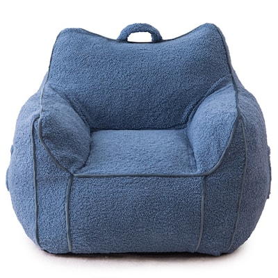 Kids Bean Bag Chair,Sherpa Bean Bag Sofa Couch with Decorative Edges