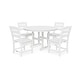 preview thumbnail 8 of 10, POLYWOOD Lakeside 5-Piece Side Chair Dining Set White