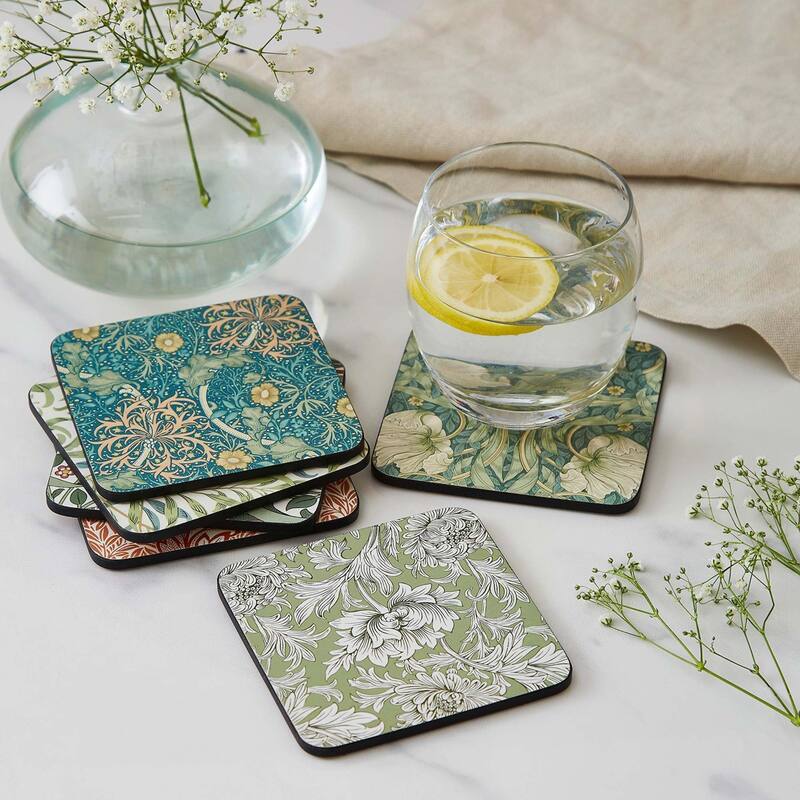 Pimpernel Morris & Co Coasters Set of 6 Assorted Designs - 4"x4"
