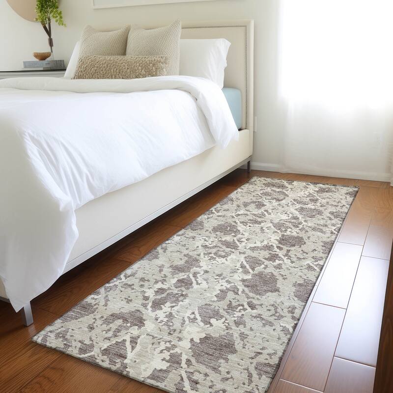 Premium Washable Super Soft Abstract Fusion Mayfield Rug - Taupe - 2'3" x 7'6"