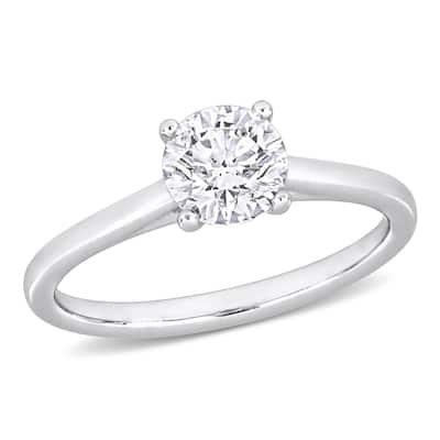 Miadora White Platinum 1ct TDW Certified Diamond Solitaire Engagement Ring (GIA)