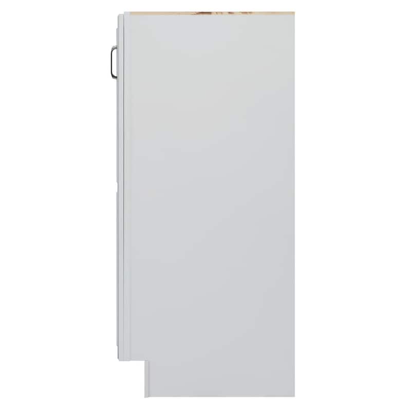 Sunny Wood Riley 48" Wood Floor Standing Bathroom Linen Tower Bottom