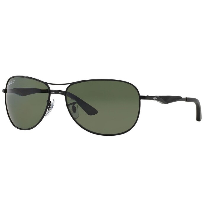 Ray-Ban RB3519 Polarized Sunglasses (Black/Polarized Green Classic G-15)