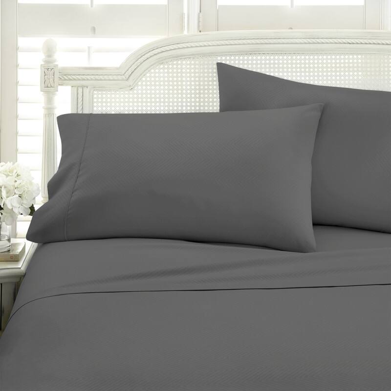 Becky Cameron Chevron 4-piece Deep Pocket Bed Sheet Set