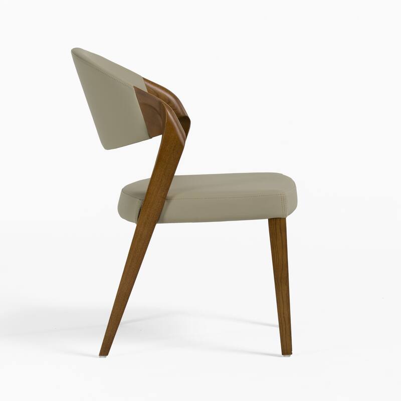Modrest Arlo Grey & Walnut Dining Chair (Set of 2)