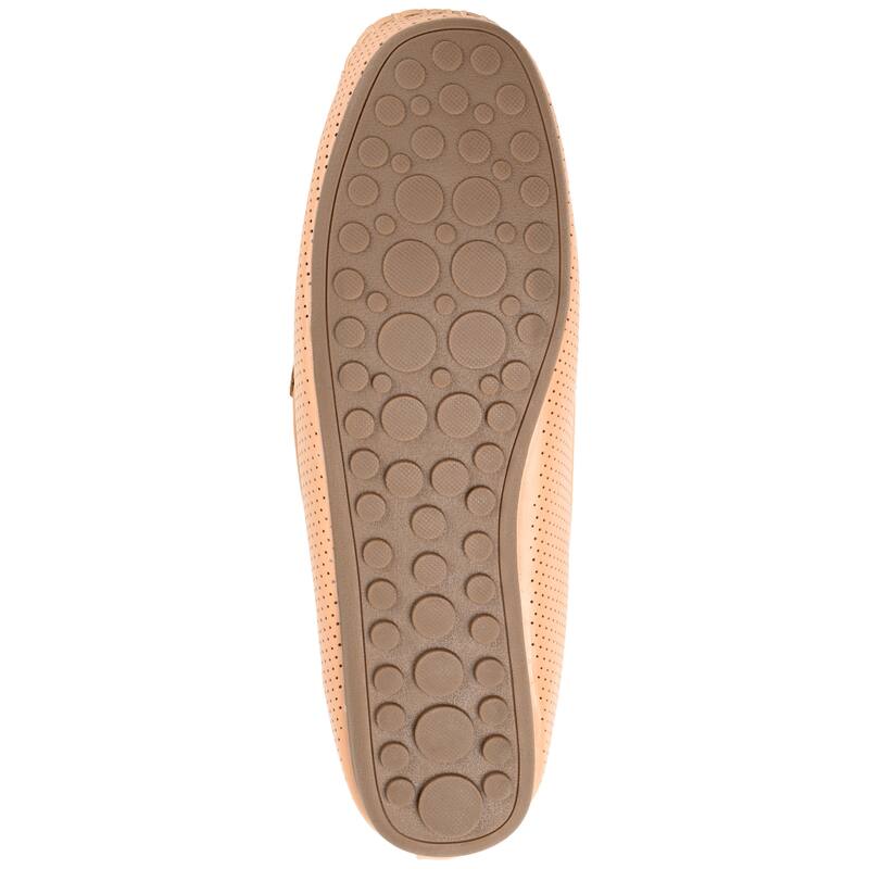 Journee Collection Women's Halsey Comfort Insole Slip On Round Toe Loafer Flats - Medium - Cognac - 9