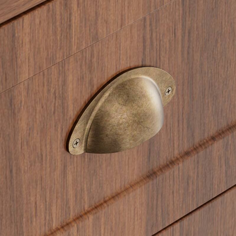 Meyreso Mid-Century Walnut Fluted Dresser with 6 or 8 Drawers