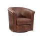 preview thumbnail 34 of 42, Marvel Traditional 360-degree Swivel Tub Chair Caramel Faux Leather