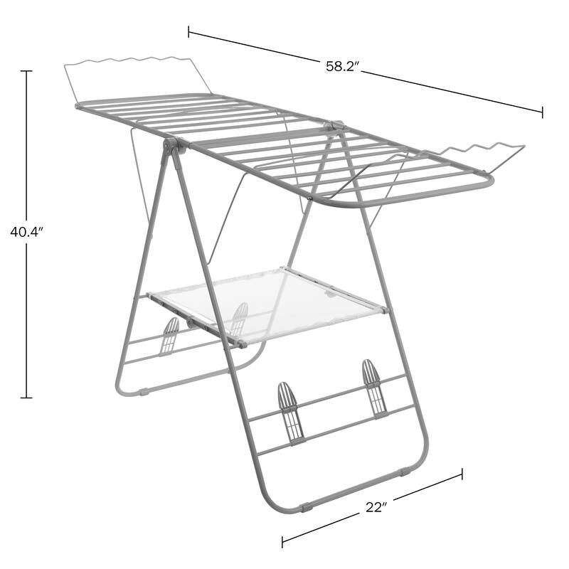 Everyday Home Indoor/Outdoor Folding Clothes Drying Rack
