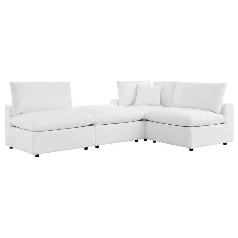 Commix 4-Piece Sunbrella® Outdoor Patio Sectional Sofa - White