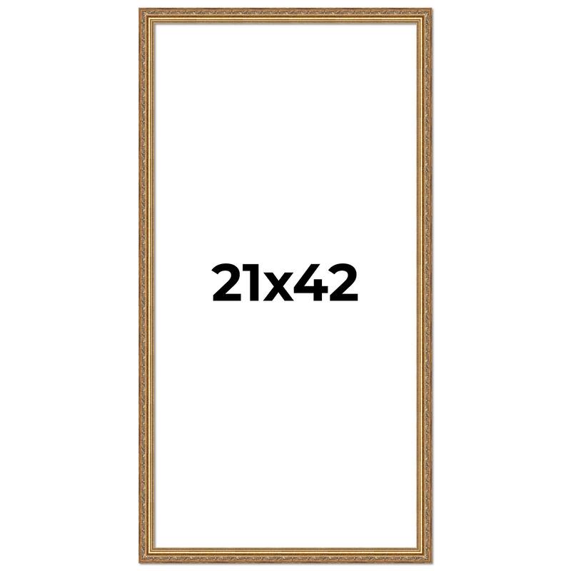 21x42 Frame Red Solid Wood Picture Frame Width 1.75 Inches | Interior Frame Depth 1 13/16 Inches