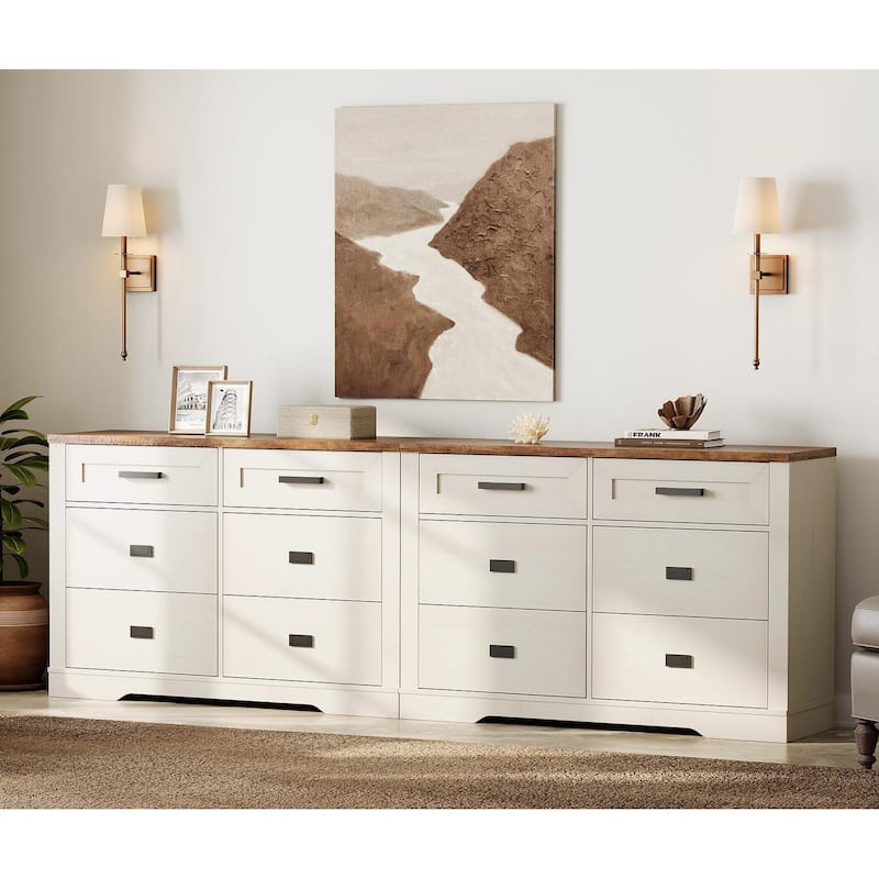 WAMPAT Dresser for Bedroom, Mid Century Modern Closet Storage Organizer