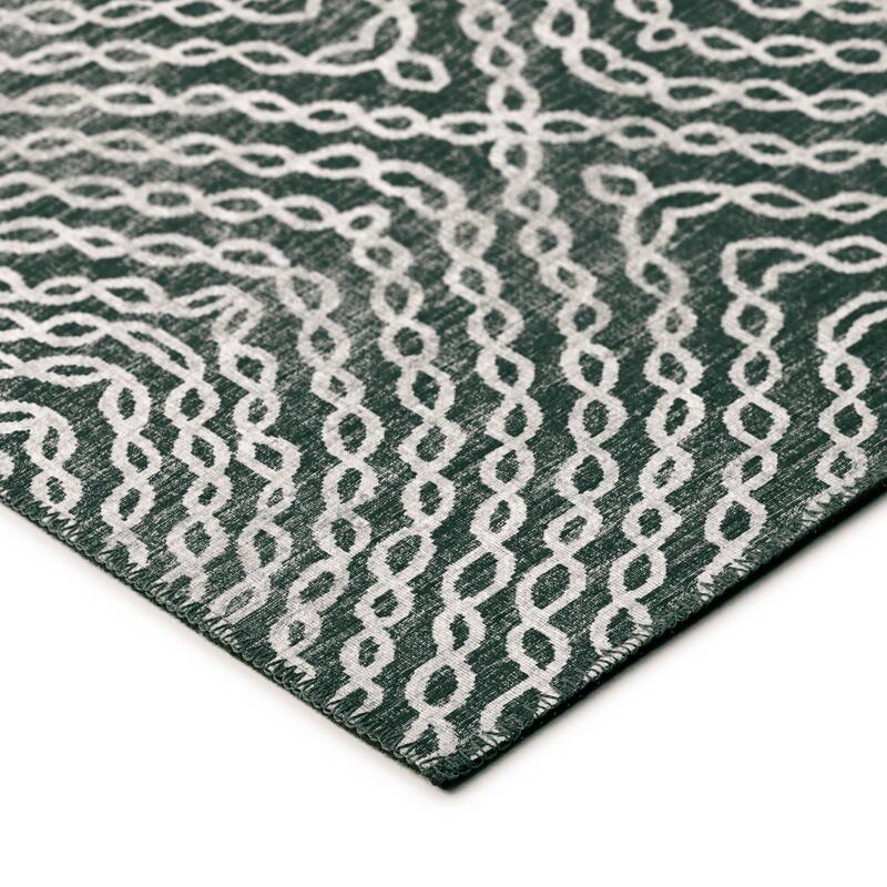 Indoor/ Outdoor Addison Bravado Link Washable Area Rug
