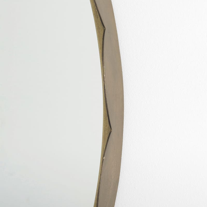 Adelaide Metal Scalloped Edge Round Mirror