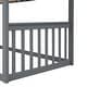 preview thumbnail 22 of 27, Twin Over Twin House Bunk Bed With Ladder and Fence Wood White Modern Contemporary Urban